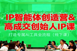 IP智能体创造营高成交创始人IP课，打造专属AI工具全流程（线下课）