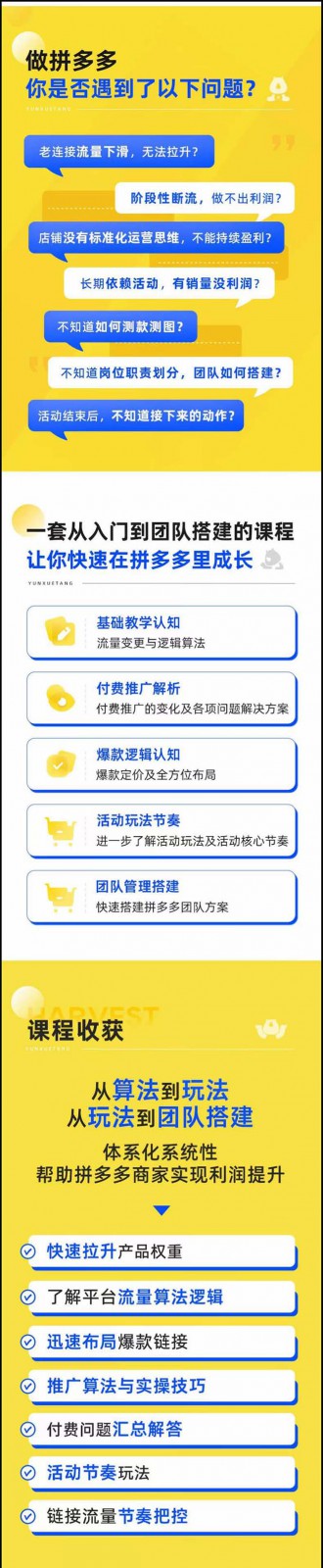 拼多多进阶课:极限拉升/盈利突破:从算法到玩法 从玩法到团队搭建(18节)